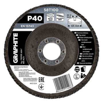Cirkonijski lamelni disk 125 x 22,2 mm, P40