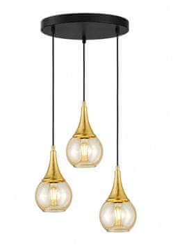 GH Viseća lampa 3xE27 LACRIMA MED/ZLATNA