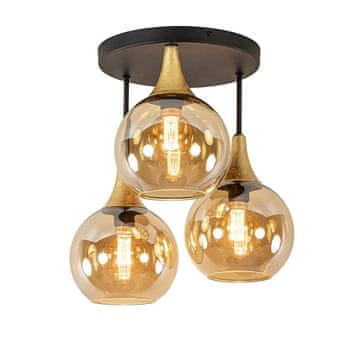 GH Stropna lampa 3xE27 CALLISTO CRNA/ZLATNA