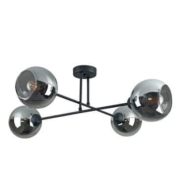 GH Stropna lampa 4xE27 VASCO CRNA/DIMLJENA