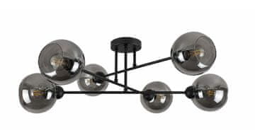 GH Stropna lampa 6xE27 VASCO CRNA/DIMLJENA