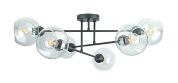GH Stropna lampa 6xE27 VASCO CRNA/PROZIRNA
