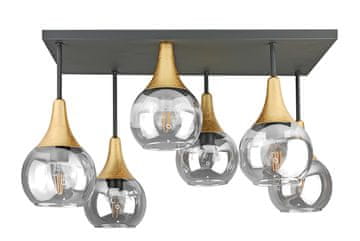 GH Stropna lampa 6xE27 Soma Zlatna/Prozirna