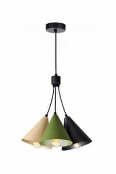 GH Viseća lampa 3xE27 Sora Latte/Khaki/Crna