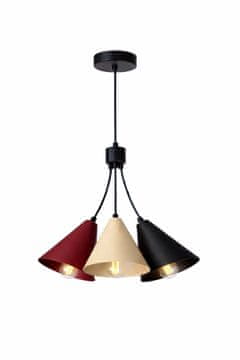 GH Viseća lampa 3xE27 Sora Vino/Latte/Crna