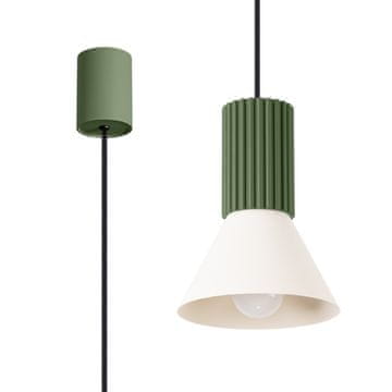 Sollux ESTRIA 1 Bež/Maslinasto zelena viseća lampa