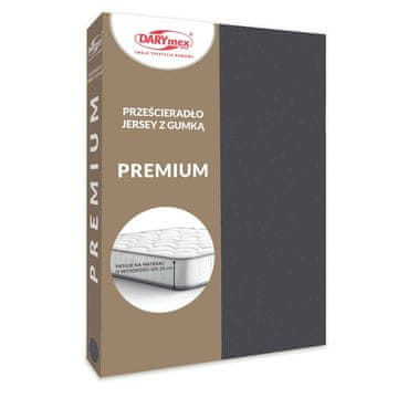 Darymex Pamučna plahta 180x200 JERSEY HEAVY DUTY antracit