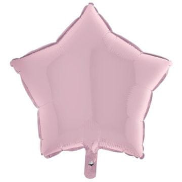 Grabo Folija balon - Zvjezdano pastelno ružičasti 46 cm