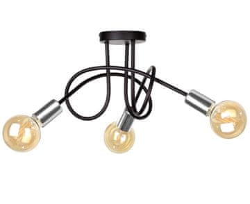 GH Stropna lampa 3xE27 RUMBA CRNA/SREBRNA