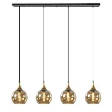 GH Viseća lampa 4xE27 CALLISTO CRNA/ZLATNA