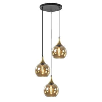 GH Viseća lampa 3xE27 CALLISTO CRNA/ZLATNA