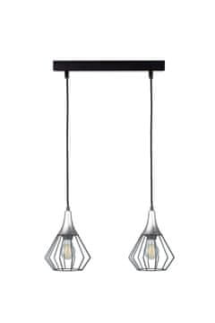 GH Viseća lampa 2xE27 SELENE CRNA/SREBRNA