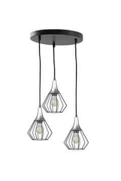 GH Viseća lampa 3xE27 SELENE CRNA/SREBRNA