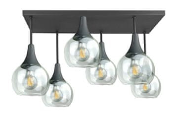 GH Stropna lampa 6xE27 Soma Crna/Prozirna
