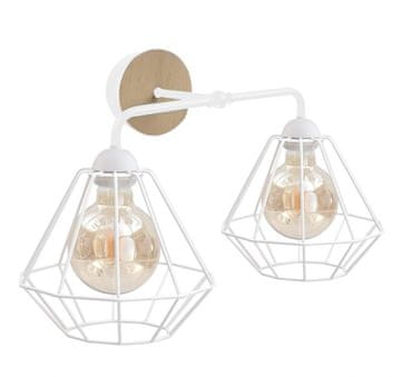 GH Zidna lampa 2xE27 FOSKAL BIJELO DRVO
