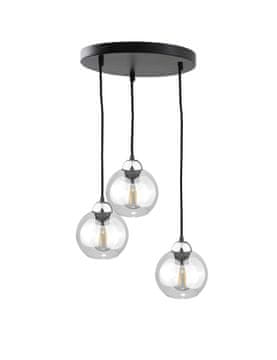 GH Viseća lampa 3xE27 MIRAGE CRNA/SREBRNA