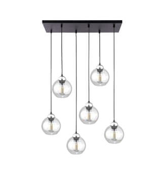 GH Viseća lampa 6xE27 MIRAGE CRNA/SREBRNA