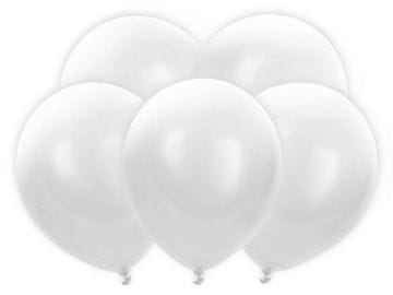 PartyDeco LED svjetleći baloni 30 cm, bijeli, 5 kom