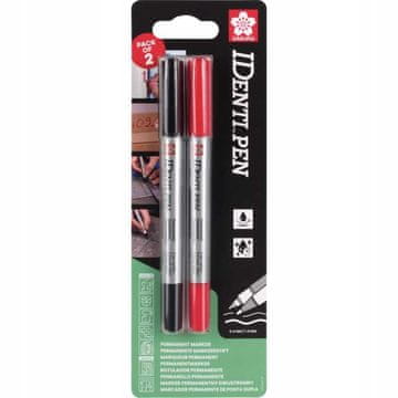 IDenti-Pen markeri crni + crveni, Sakura