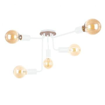GH Stropna lampa 5xE27 NIXON WOOD BIJELA
