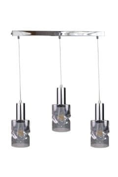 GH Viseća lampa 3xE27 CROSS TAMNO SREBRNA