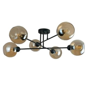 GH Stropna lampa 6xE27 VASCO CRNA/MED