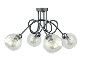 GH Stropna lampa 4xE27 EVIE CRNA/SREBRNA