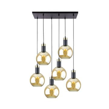 GH Viseća lampa 6xE27 Auralis Crna/Zlatna
