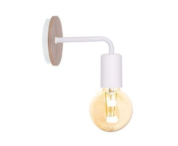 GH Zidna lampa 1xE27 NIXON WOOD BIJELA