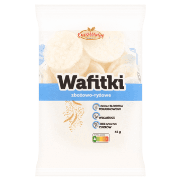 Eurowafel Wafitki žitno-rižini kolačići 45 g