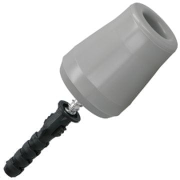 Ograničnik odbojnik stoper za vrata, gumeni, sivi, 62 mm