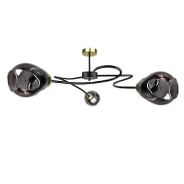 GH Stropna lampa 3xE27 ZAHRA CRNA/ZLATNA