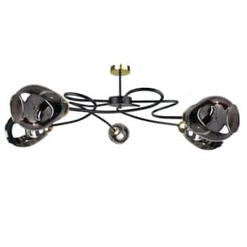 GH Stropna lampa 5xE27 ZAHRA CRNA/ZLATNA