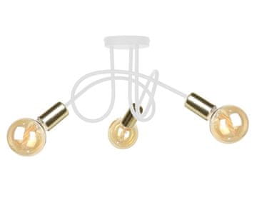 GH Stropna lampa 3xE27 RUMBA BIJELA/ZLATNA