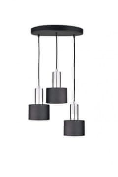GH Viseća lampa 3xE27 LUCE CRNA SREBRNA