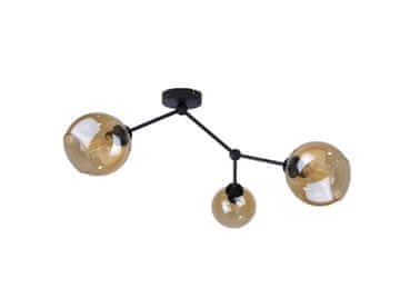GH Stropna lampa 3xE27 ACRO CRNA/MED