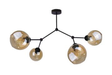 GH Stropna lampa 4xE27 ACRO CRNA/MED