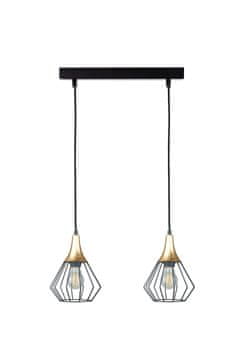 GH Viseća lampa 2xE27 SELENE CRNA/ZLATNA