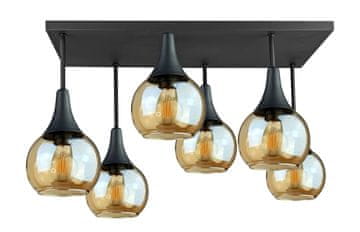 GH Stropna lampa 6xE27 Soma Crna/Medena