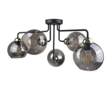 GH Stropna lampa 5xE27 COSMO CRNA/ZLATNA
