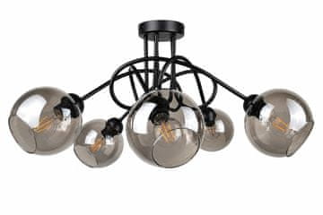 GH Stropna lampa 5xE27 PRSTEN CRNA