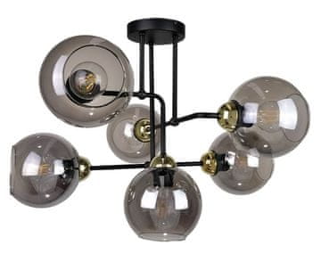 GH Stropna lampa 6xE27 COSMO CRNA/ZLATNA