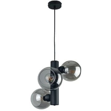 GH Viseća lampa 3xE27 CIJEV CRNA/DIMLJENA