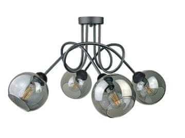 GH Stropna lampa 4xE27 PRSTEN CRNA