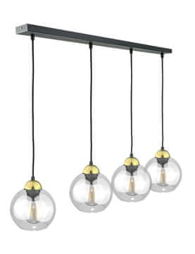 GH Viseća lampa 4xE27 MIRAGE CRNA/ZLATNA