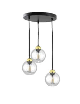 GH Viseća lampa 3xE27 MIRAGE CRNA/ZLATNA