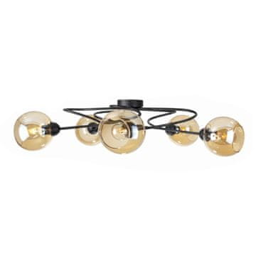 GH Stropna lampa 5xE27 Lyra Crna/Medena