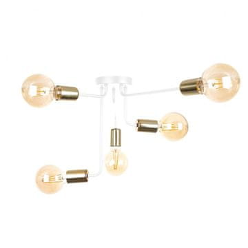 GH Stropna lampa 5xE27 NIXON BIJELA/ZLATNA