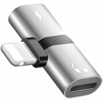 Adapter razdjelnik za Apple iPhone adr3 srebrni