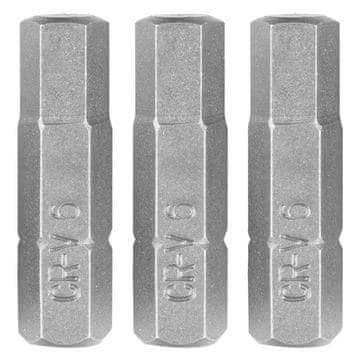 Šesterokutni nastavci H6 x 25 mm, 3 kom.